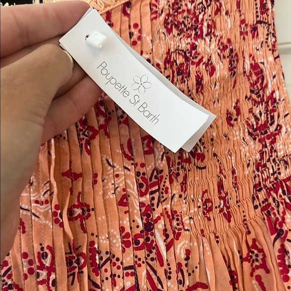 Poupette St. Barth Orange A-line Mini Dress - Picture 3 of 4